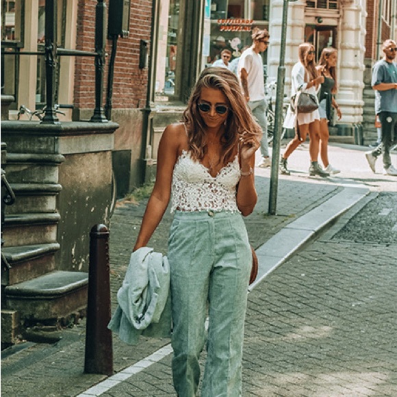 NWT-SEVEN WONDERS THE LABEL PANTS CORDUROY/PISATCCHIO - Picture 8 of 8